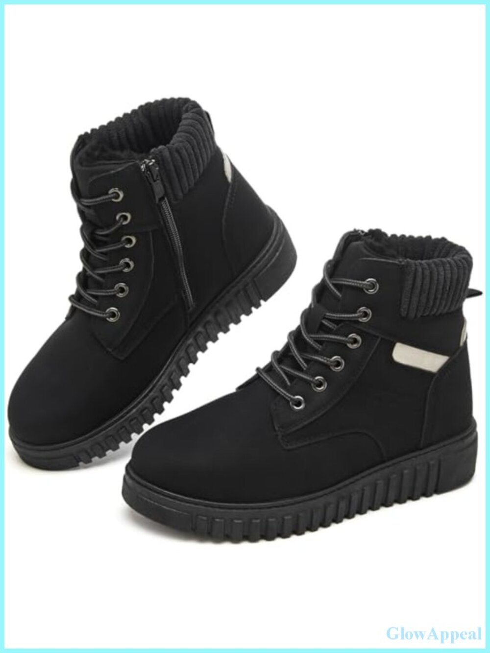 Waterproof Women's Ankle Boots Faux Leather Winter Snow Combat Non Slip Hiking
